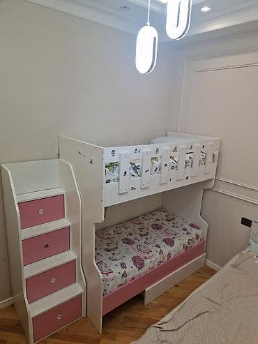 tekstil: Oğlan və qız üçün, İşlənmiş, Çarpayı, Matras ilə, Siyirməli, Laminat — 10