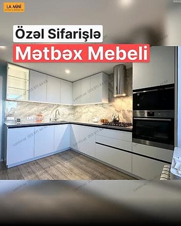 3d defter: Sifarişlə mətbəx dəsti, Özü çəkən petlələr, Mat laminat, Kredit yoxdur — 1