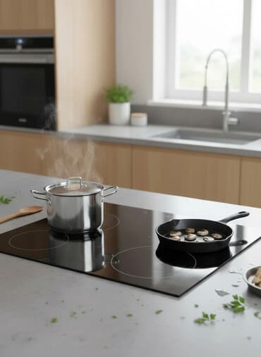 islenmis qaz sobalari: Плита Электрическая, Встраиваемая, 4 конфорки, Б/у — 1