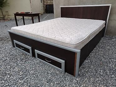Ev və bağ: İşlənmiş, İkinəfərlik çarpayı, Bazasız, Matras ilə, Siyirməli — 1