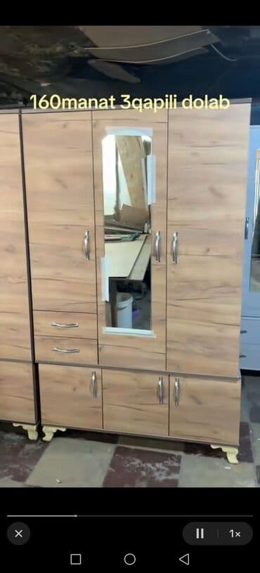 балконный шкаф: Распашной, 3 двери Прямой шкаф, Гардеробный шкаф, Азербайджан — 1