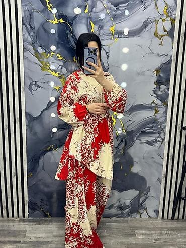 flo azerbaijan: Qadınlar üçün 3 hissəli dəst – kofta, şalvar və üst tunik - Stil — 2