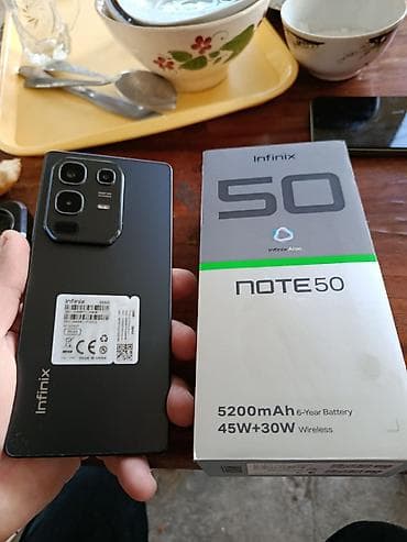 Infinix Note 50, 256 GB, rəng - Qara, Sensor, Simsiz şarj, Sənədlərlə — 1