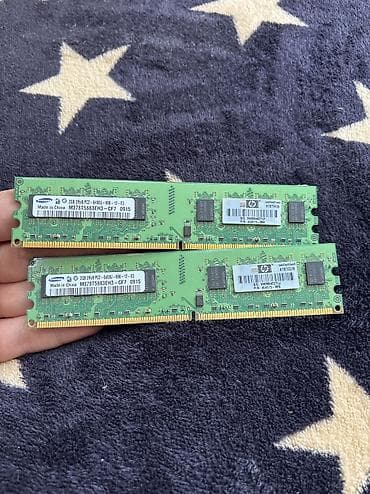 kohnə komputer: Satılır Samsung DDR2 masaüstü RAM. * 2 ədəd 2GB modul (cəmi 4GB) * — 1