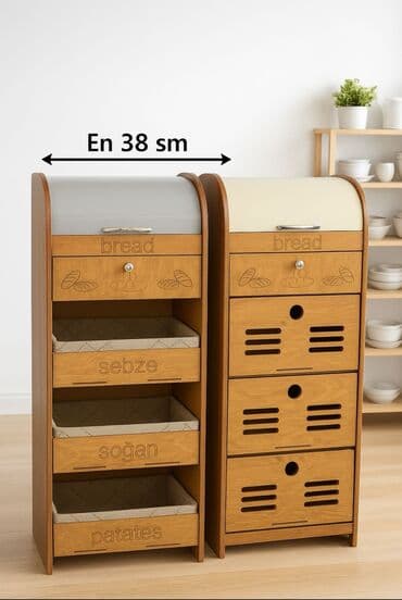 Şkaf meyve ve terevez 📏 Hər iki şkafın ölçüləri eynidir 💰 Parçalı