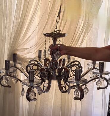 lyusturlar: Çılçıraq, 8 lampa, Xrustal — 2