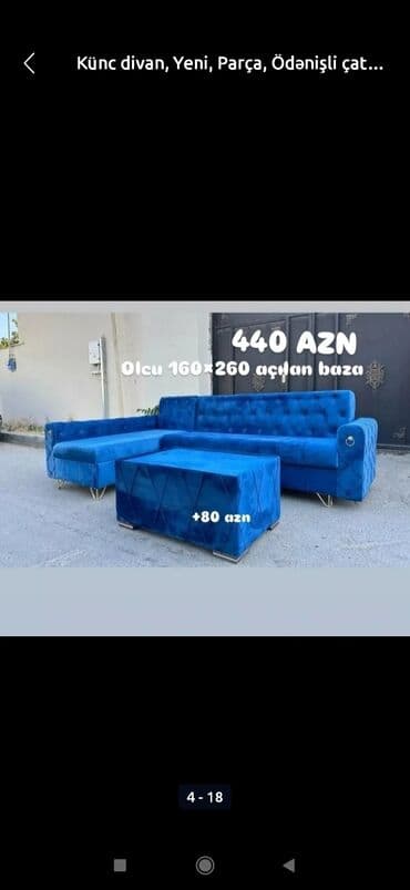 divan kravat: Künc divan, Yeni, Açılan, Bazalı, Parça, Şəhərdaxili pulsuz çatdırılma — 4