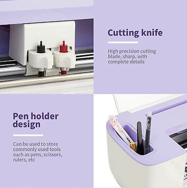 Ticarət printerləri və skanerləri: New design smart DIY cutting plotter advantages: 1. Double blades — 2