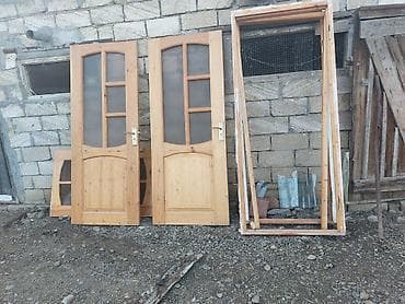 ремонт замков дверей: Taxta otaq qapıları – şüşəli model - Material: təbii ağac (şam — 5