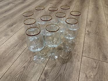 bezek bitkisi: Обеденный набор, цвет - Золотой, Стекло, 12 персон — 1