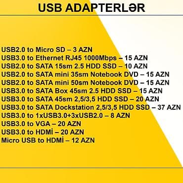 Masaüstü kompüterlər və komponentlər: USB Adapterlər/Konverterlər (Çeviricilər) ⭐USB2.0 to Micro SD – 3 AZN — 2