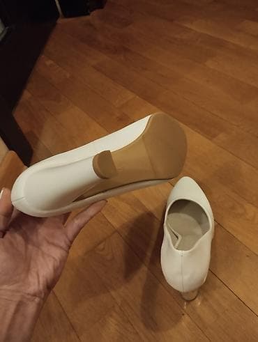 белые сандалии: Туфли, Размер: 37, цвет - Белый, Новый — 5