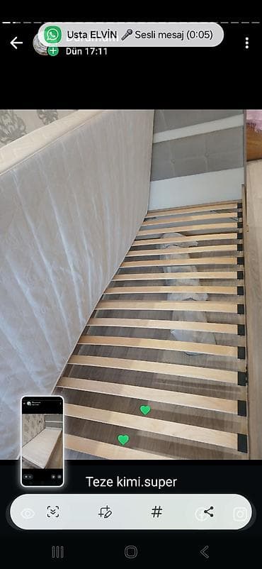 taxt dosekleri: Tek nəfərlik çarpayı + döşək - Ölçü: təxmini 90x190 sm (şəkillərdəki — 2