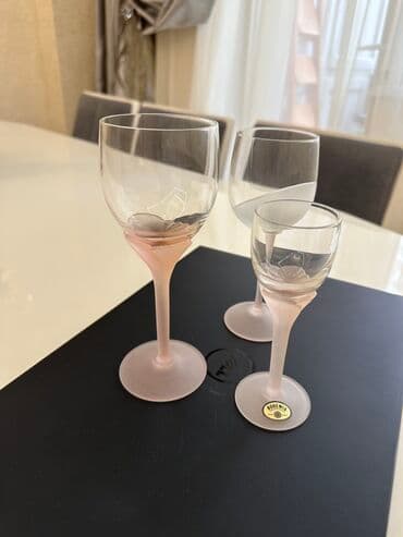 qab dəstləri: Qədəhlər, Şüşə, 18 ədədli dəst, Çexiya — 1