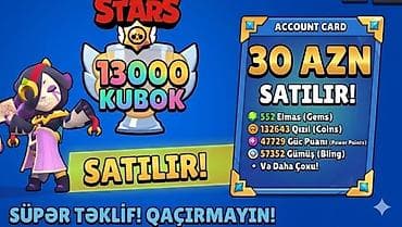 elektrikli mini mikser: Brawl Stars hesabı – 13.000 kuboklu Paket məzmunu: - 552 Elmas (Gems) — 1