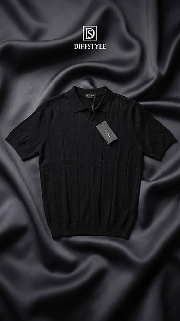 DIFFSTYLE kişi polo sviteri - Model: qısaqol, polo yaxalı trikotaj - — 3