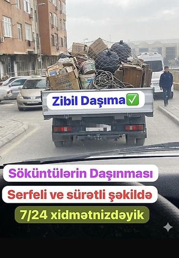 kimyəvi təmizləmə: Zibil daşınması və söküntülərin aparılması xidməti. - Mənzillərdən — 1