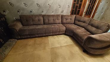 acilan divan: Az istifadə olunmuş künc divan – L formalı, geniş və rahat açılan — 4