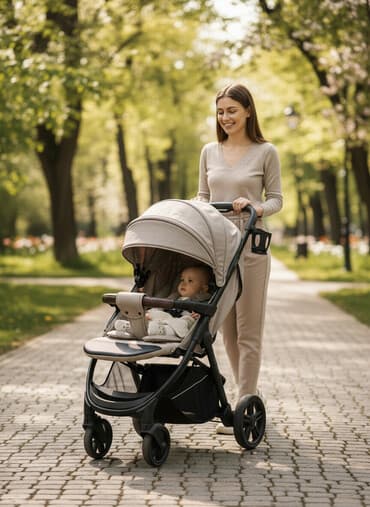 Gəzinti arabaları: Klassik gəzinti arabası, Burbay, İşlənmiş, Cins: Oğlan, Yaş: <1 ay, Ünvandan götürmə — 1