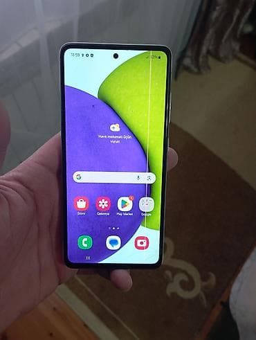 samsung fold: Samsung Galaxy A52, 128 GB, rəng - Ağ, Qırıq — 2