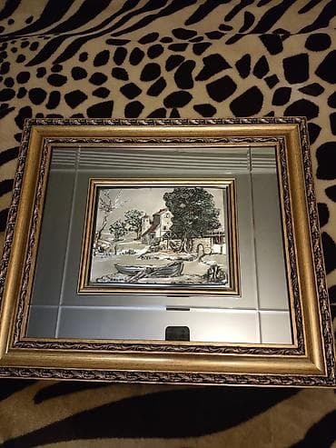 Məhsul: İtalyan 925‰ gümüş rellef, iri ölçülü çərçivəli tablo -