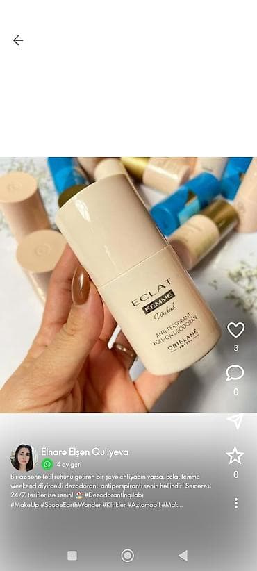 https smart ady az: Kosmetik dəst, Oriflame, 6 məhsul, Ödənişli çatdırılma — 1