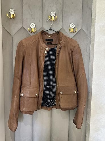 nike air force: Massimo Dutti təbii dəridən qadın gödəkçə (kurtka) — 1