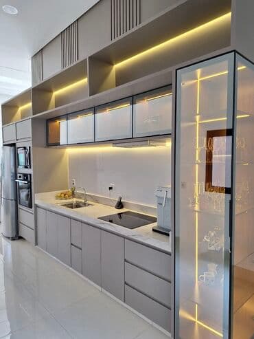 taxta lusturlar: Sifarişlə mətbəx dəsti, Özü çəkən petlələr, MDF, Kredit var, Ünvandan götürmə, Pulsuz çatdırılma, Ödənişli çatdırılma — 1