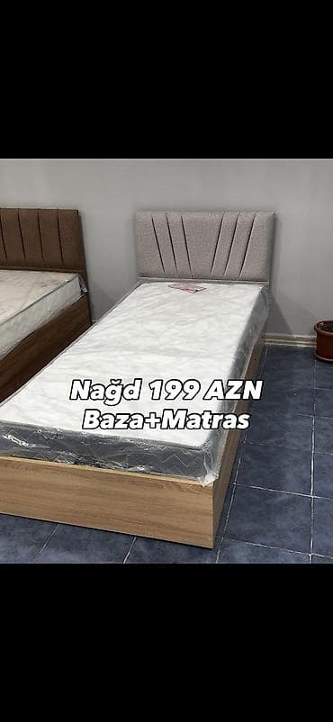 taxt dosekleri: Tək ölçülü çarpayı dəsti – baza + matrasiya - Komplekt: taxta — 1