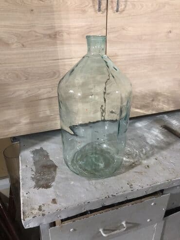 Mətbəx aksesuarları: Böyük həcmli şüşə damacana - Material: qalın, şəffaf yaşılmtıl şüşə - — 3