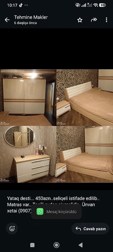 Yataq desti. 450azn. seliqeli istifade edilib. Matras var. Tecili — 1