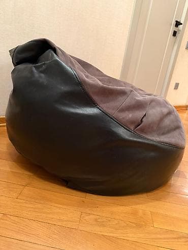 Пуфики: Б/у, Пуфик-кресло, цвет - Черный, Нет кредита, Нет доставки — 3