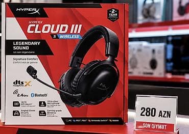 Yeni Simsiz (Bluetooth) Qulaqcıqlar, HyperX, rəng - Qara — 1
