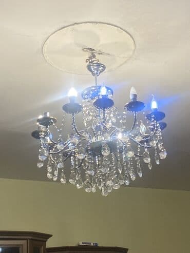 Stol lampaları: Çılçıraq, 5 lampa, Metal — 1