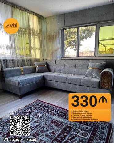 i̇şlənmiş divanlar: Künc divan, Açılan, Bazalı, Parça, Şəhərdaxili pulsuz çatdırılma — 1