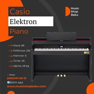 loro piana baku: Casio Elektron Piano Model: AP-710BK •Klaviş: 88 •Polifoniya: 256 — 1
