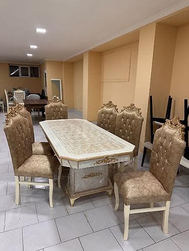 Klassik üslubda yemək dəsti - Komplekt: 1 ədəd iri düzbucaqlı masa +