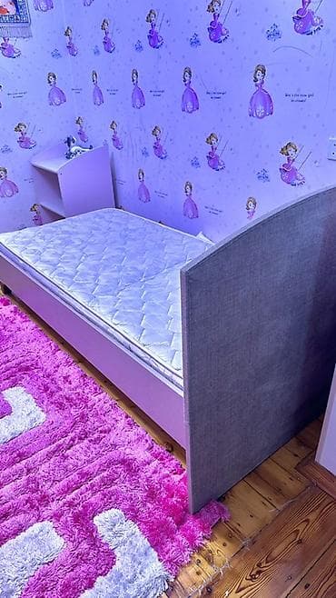 GALA brendinin üç qapılı qarderob dəsti və tək nəfərlik çarpayı — 5