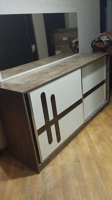 taxta komod: Geniş güzgülü komod - Material: laminat/LDSP tipli ağac teksturalı — 3