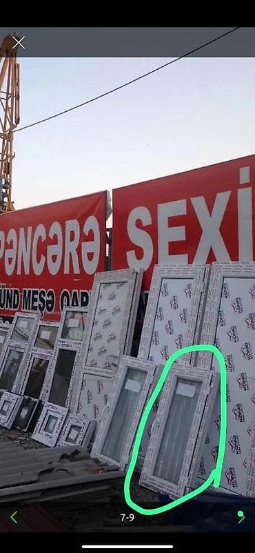 Işlənmiş Plastik Qapı Pəncərə. Ağ,Rəngli. Sərfəli