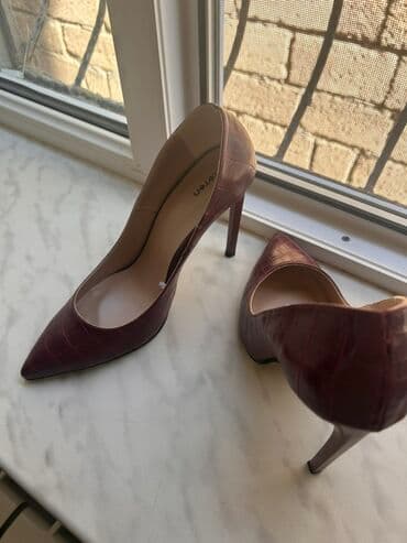 barya ayakkabı: Koton qadın tuflisi - Model: Klassik nasos (pump) - Rəng: Bordo - — 3