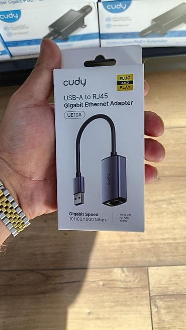 Модемы и сетевое оборудование: Cudy UE10A USB-A to RJ45 Gigabit Ethernet Adapter - USB-A portundan — 1