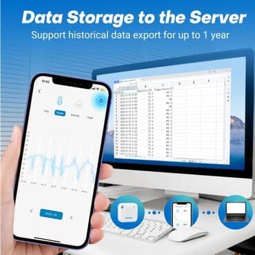 şuşə qablar: Termometr-hiqrometr. Model: INKBIRD IBS-TH3 Wi-Fi. ✅Bir sensorda ikisi — 4