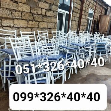 stol və stul dəstləri: Yeni, Plyaj, piknik stulu, Metal, Azərbaycan — 14