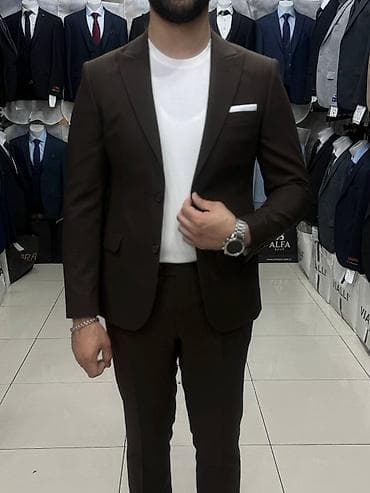 usta geyimi: Kişi kostyum dəsti - İki parça: pencək və şalvar - Klassik-slim — 3