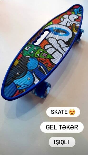 uşaqlar üçün tekerli krosovkalar: Pennyboard Skeytbord, Kaykay, Skeyt və Pennyboardlar🛹 🔹️Qulplu 🔗 — 1
