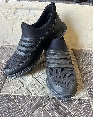 Qara rəngdə slip-on kişi ayaqqabısı - Üst hissə: nəfəsalan — 2