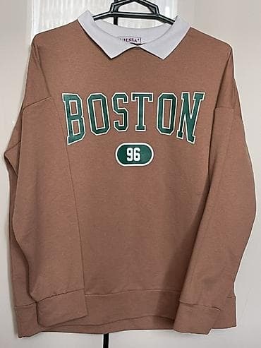 Qadın/kişi sweatshirt - Model: Boston yazılı, “96” printli - Rəng