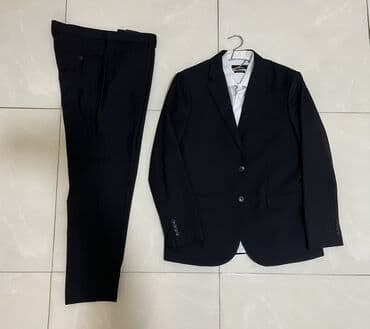 qış geyimləri: Klassik qara kostyum dəsti - Tərkib: 2 hissə – pencək və şalvar - — 1