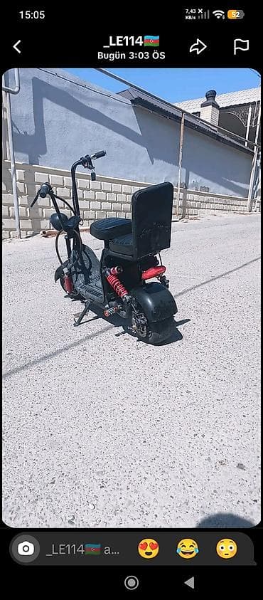 moped: Electric bike 55-60 sürət heçbir problemi yoxdur 1-2-3 skorus arxa — 7
